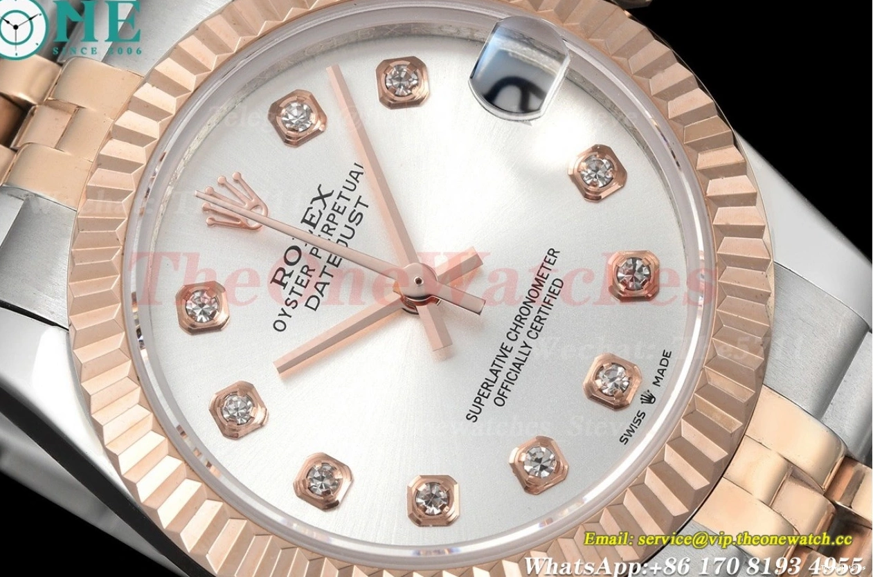 Silver SS GDF Dia RG Datejust MY8215 28mm 0130